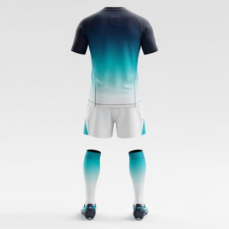 Men's Gradient Rugby Jersey and Shorts Set - Performance Team Kit view 2