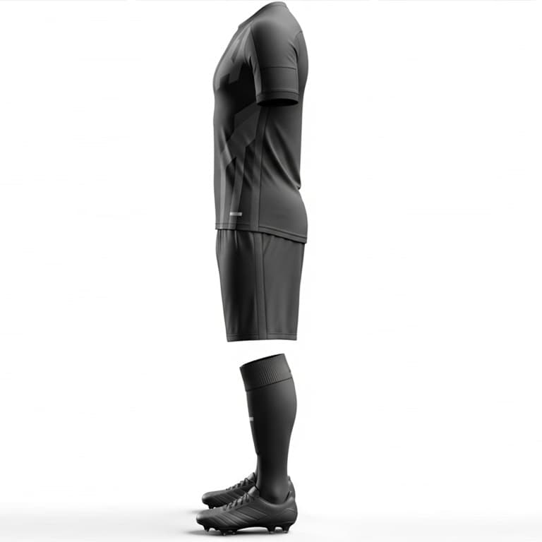Men's Stealth Black-on-Black Soccer Uniform Kit view 2