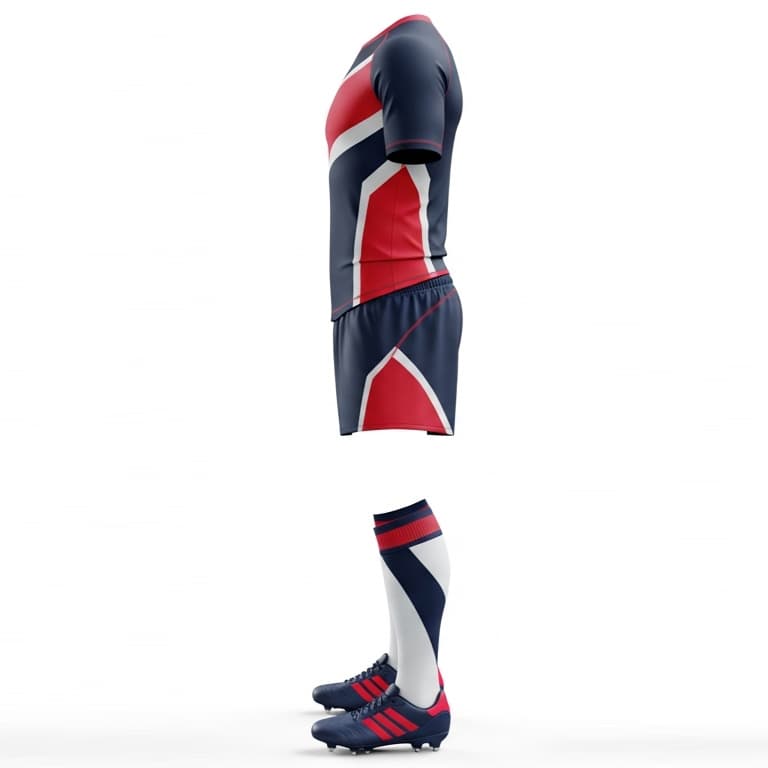Custom Men's Pro-Fit Rugby Uniform Set – Personalized Jersey & Shorts view 2