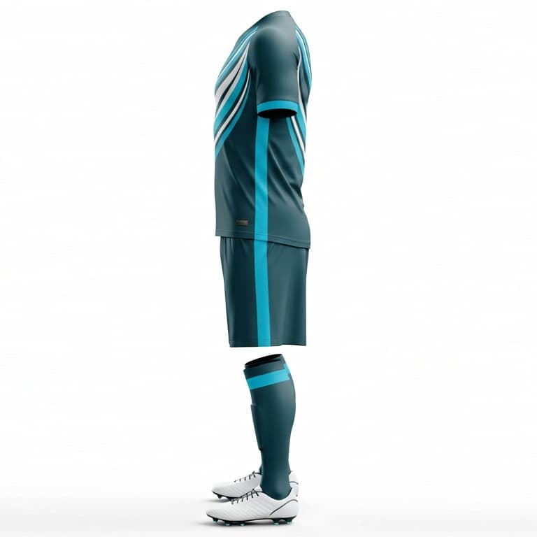 Men's Dynamic Ocean Blue Soccer Uniform view 2
