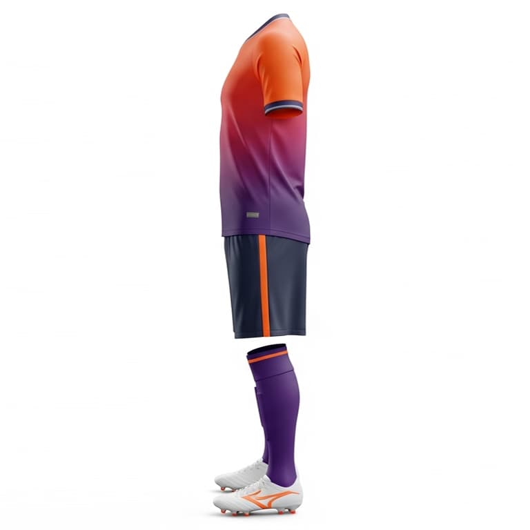 Men's Sunset Gradient Soccer Uniform - Orange & Purple Performance Kit view 2