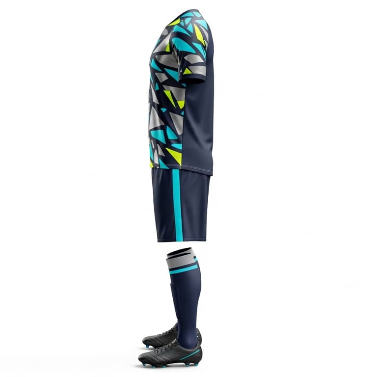 Men's Geometric Sublimation Soccer Uniform Kit view 2