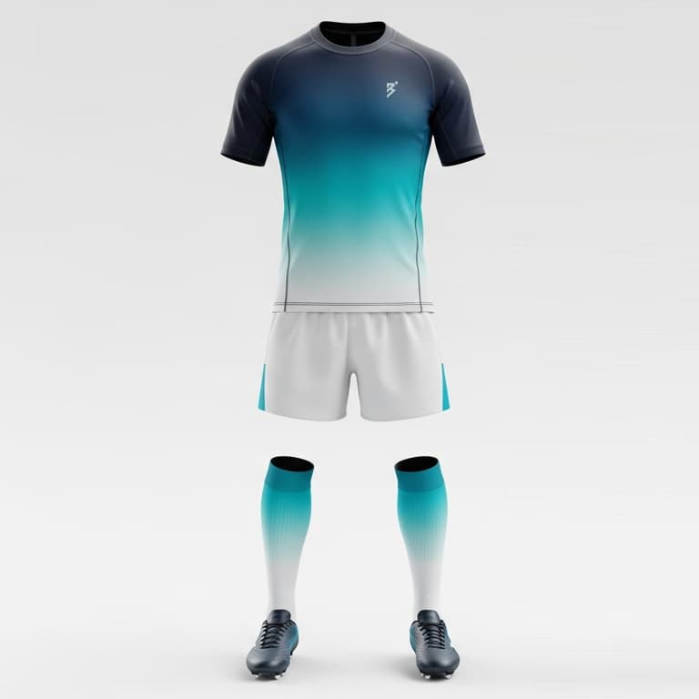 Men's Gradient Rugby Jersey and Shorts Set - Performance Team Kit