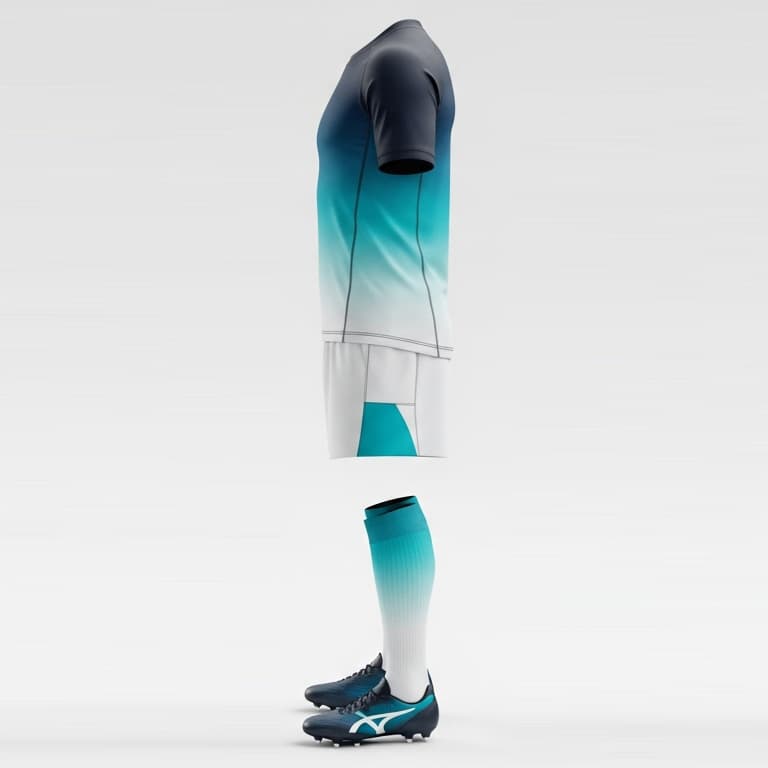 Men's Gradient Rugby Jersey and Shorts Set - Performance Team Kit view 3