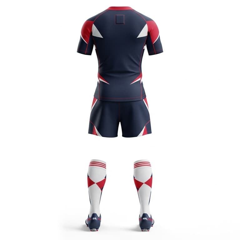 Men's Pro-Fit Rugby Uniforms - Breathable Performance Jersey and Shorts Set view 3
