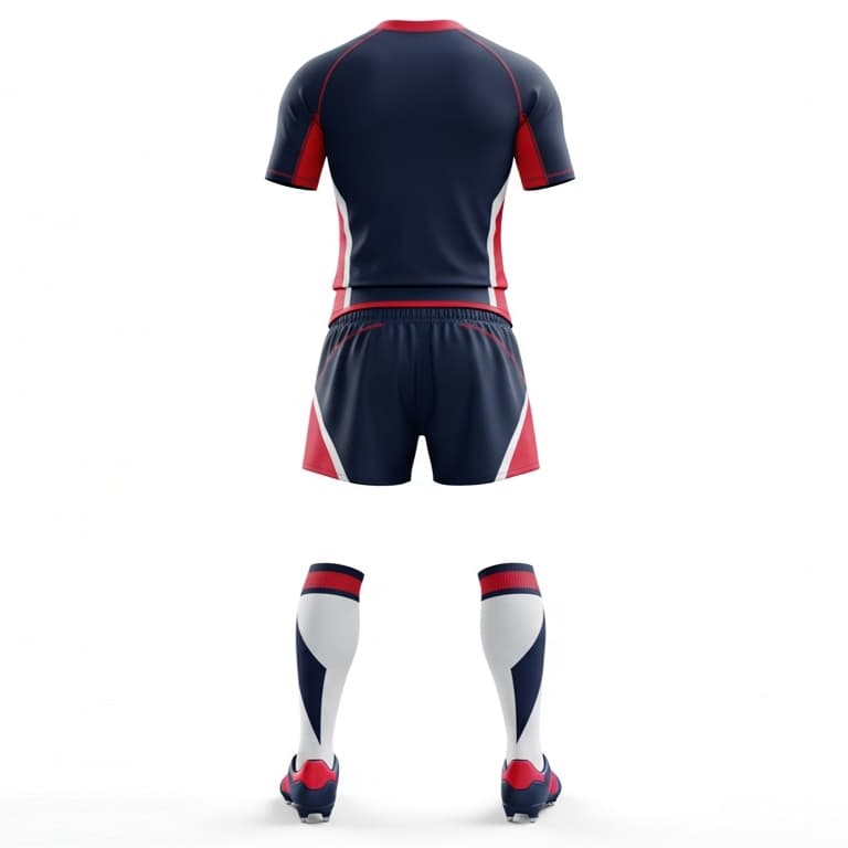 Custom Men's Pro-Fit Rugby Uniform Set – Personalized Jersey & Shorts view 3