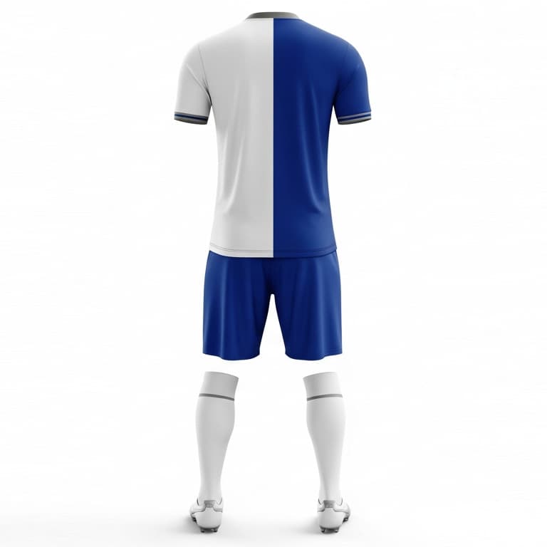 Men's Elite Blue & White Soccer Uniform Kit view 3