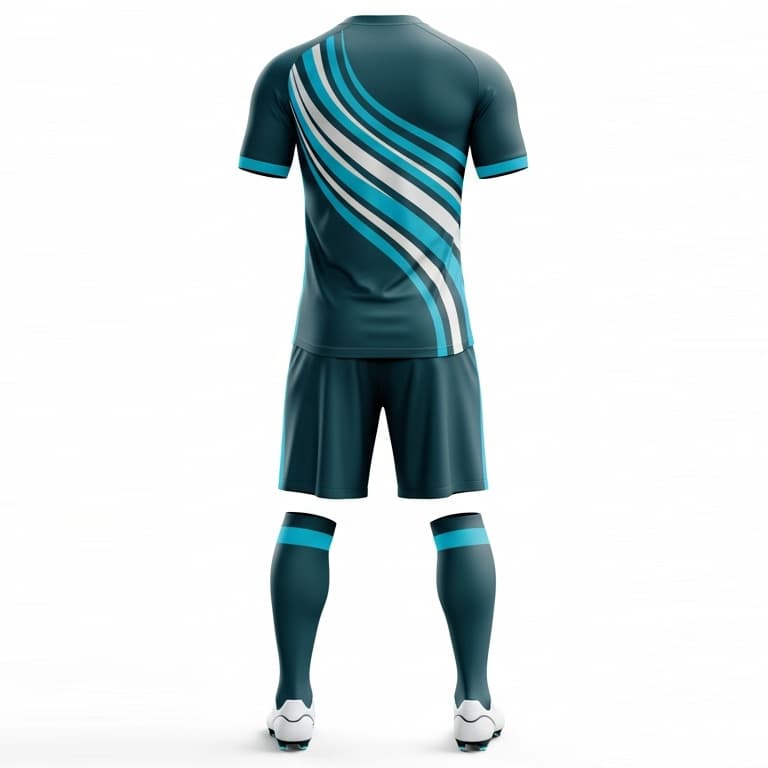 Men's Dynamic Ocean Blue Soccer Uniform view 3