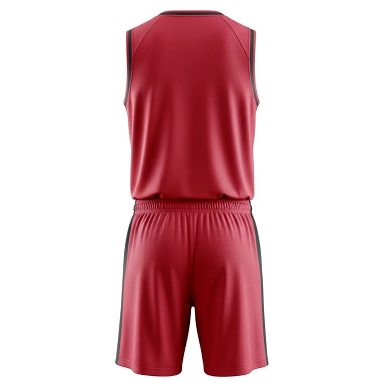 Men's V-Neck Basketball Uniform with Diagonal Stripe - Jersey & Short view 3