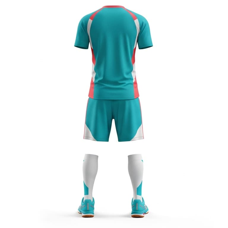 Men's White & Navy Performance Volleyball Jersey and Shorts Set | Athletic Team Kit view 3
