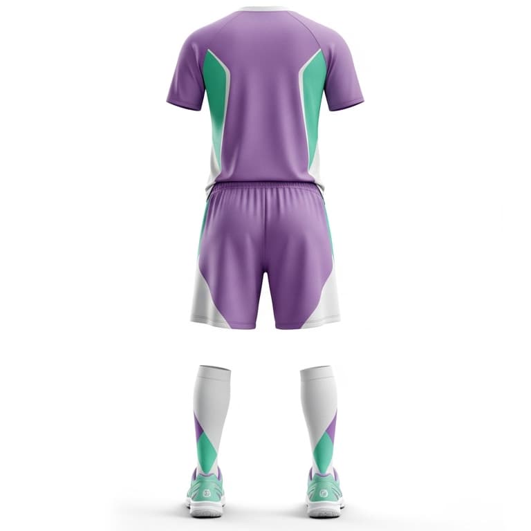 Men's Lavender & Mint Performance Volleyball Jersey and Shorts Set | Athletic Team Kit view 3