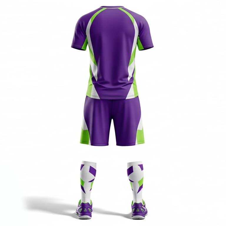 Unleash Your Potential: Dynamic Purple & Green Volleyball Uniform Set for Men view 3