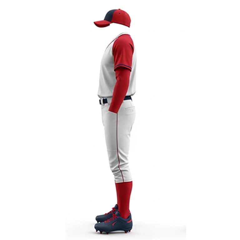 High-Performance Red & White Baseball Uniform Set view 3