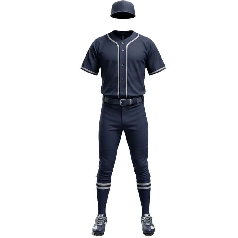 Men's Premium Navy Blue Baseball Uniform Kit