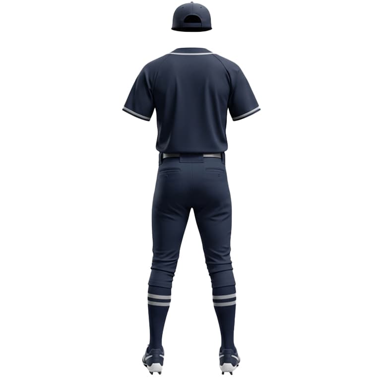 Men's Premium Navy Blue Baseball Uniform Kit view 3