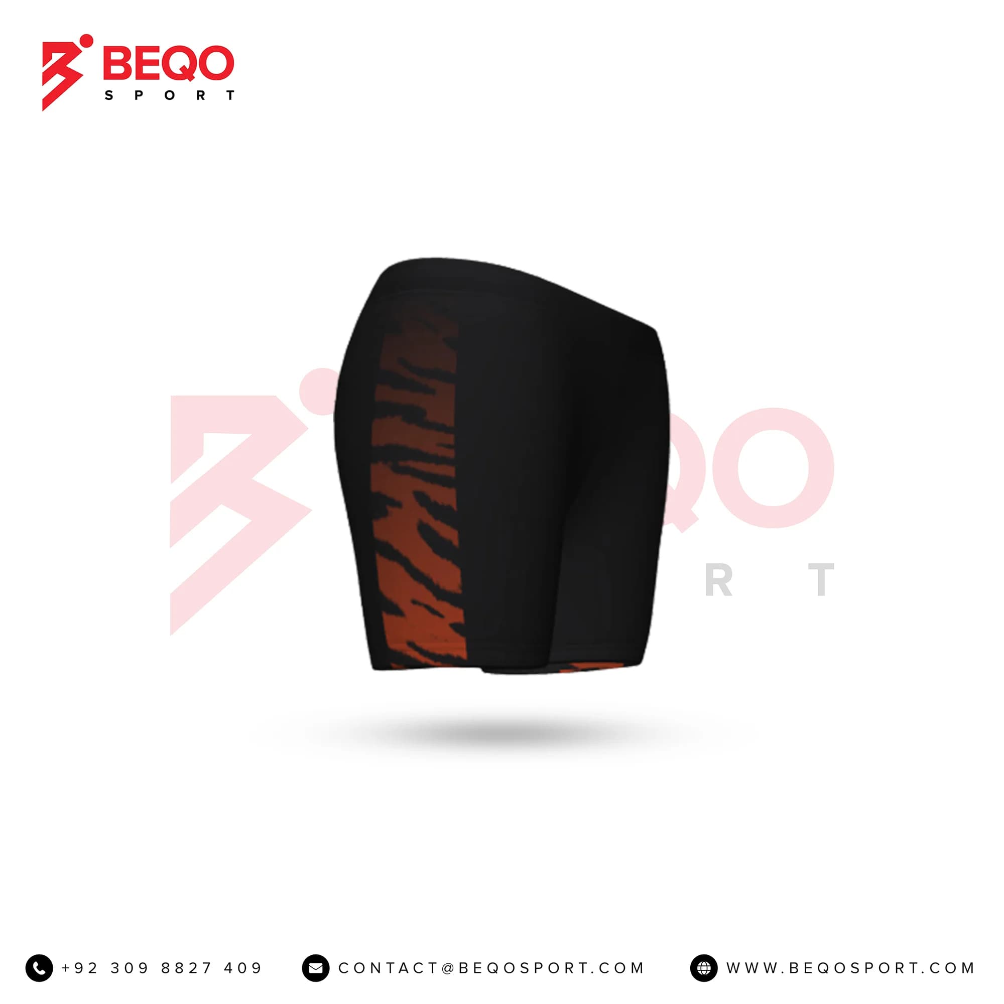 Black And Matallic Copper Volleyball Shorts