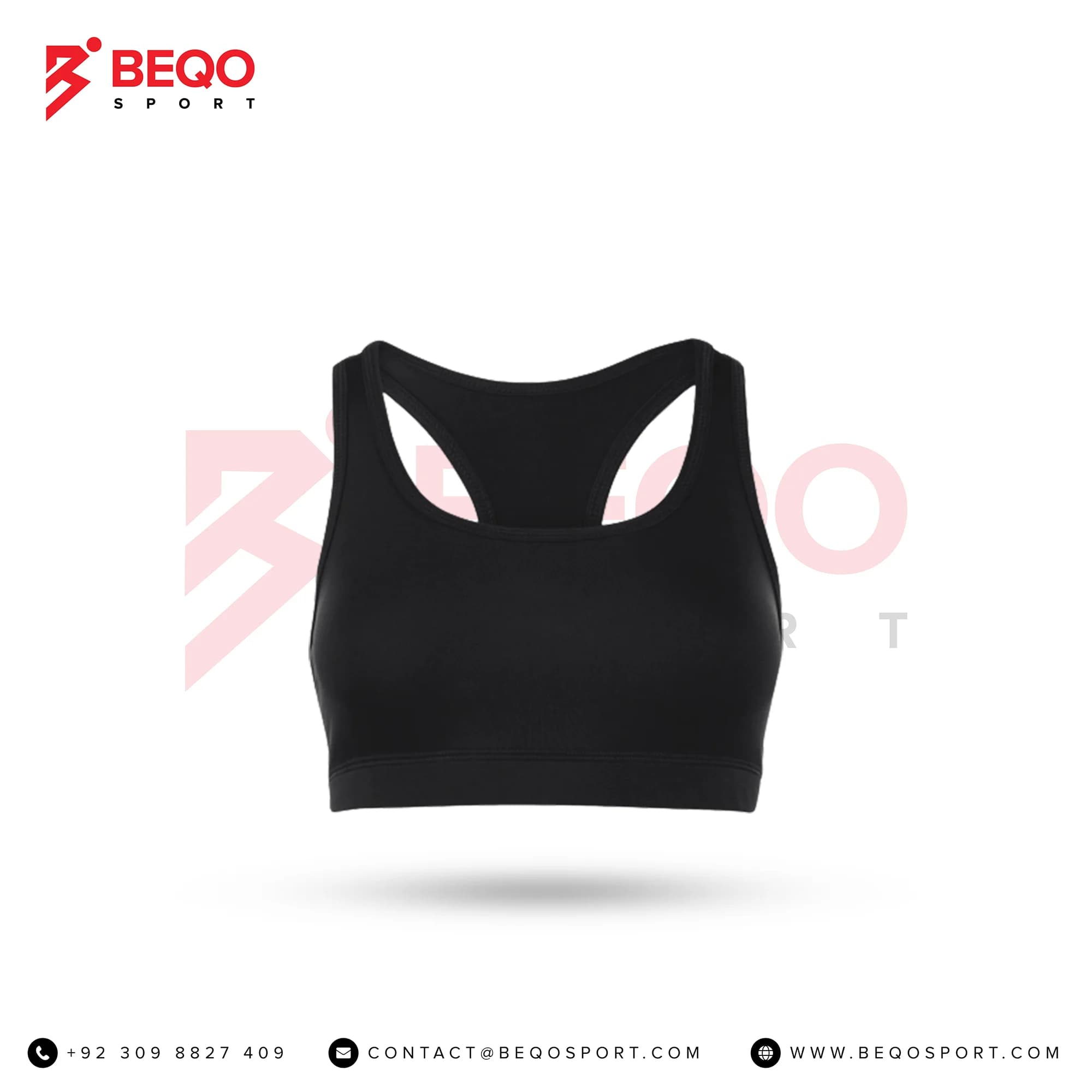 Black Cheer Sports Bra