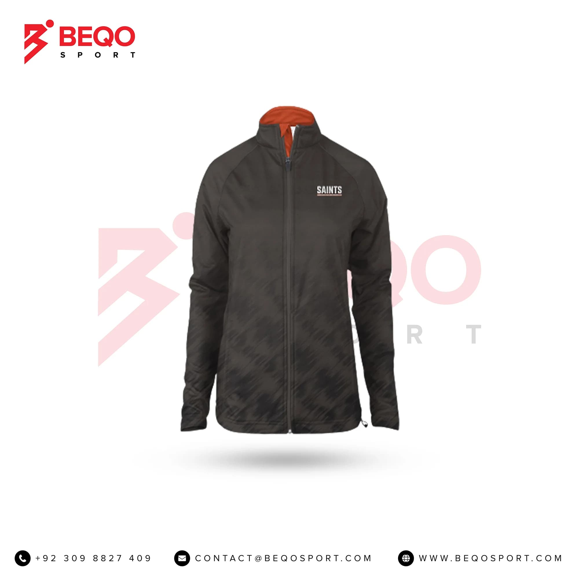 Black Sublimated Ladies Verge Warm-Up Full-Zip Jacket