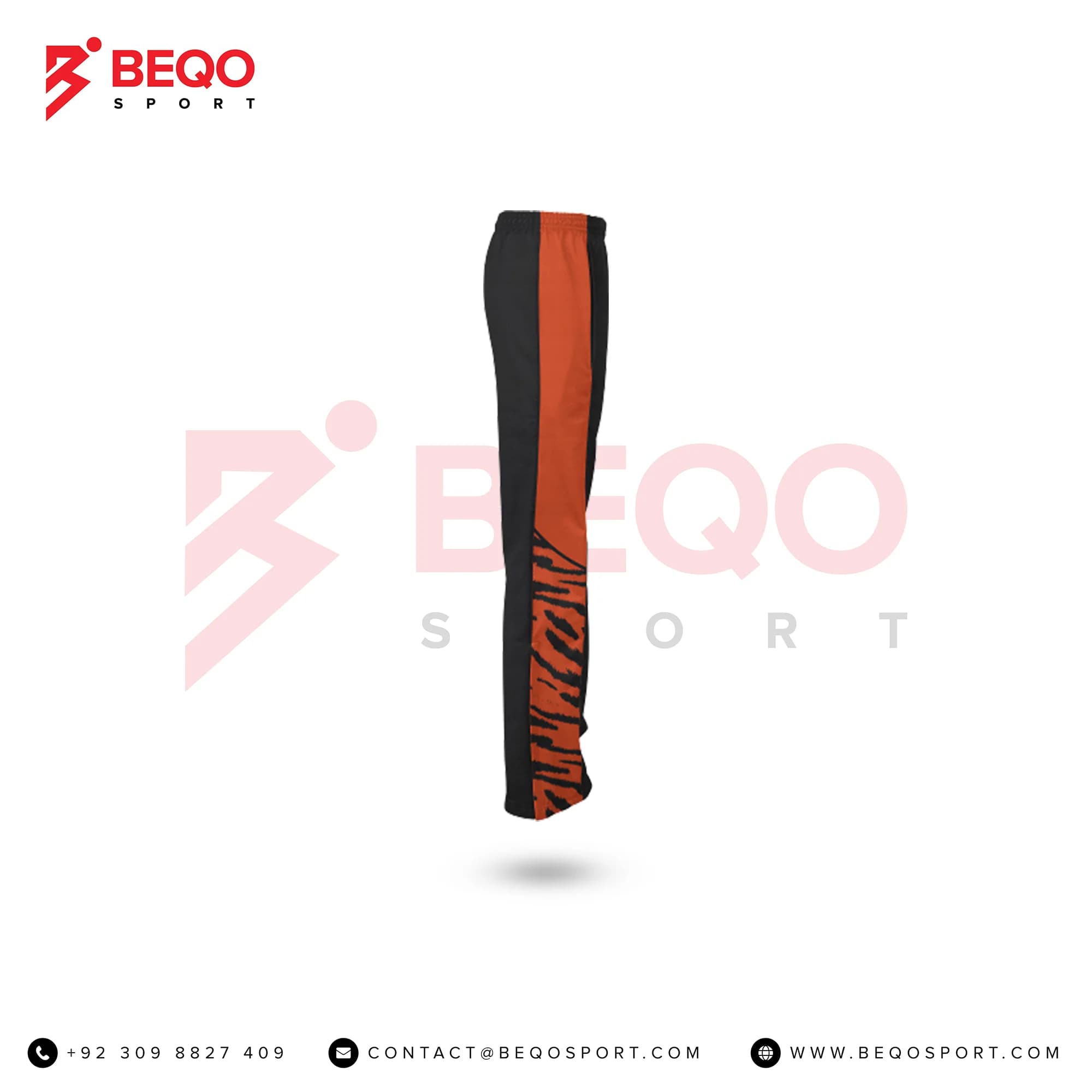 Black and Orange Ladies Verge Warm-Up Pants