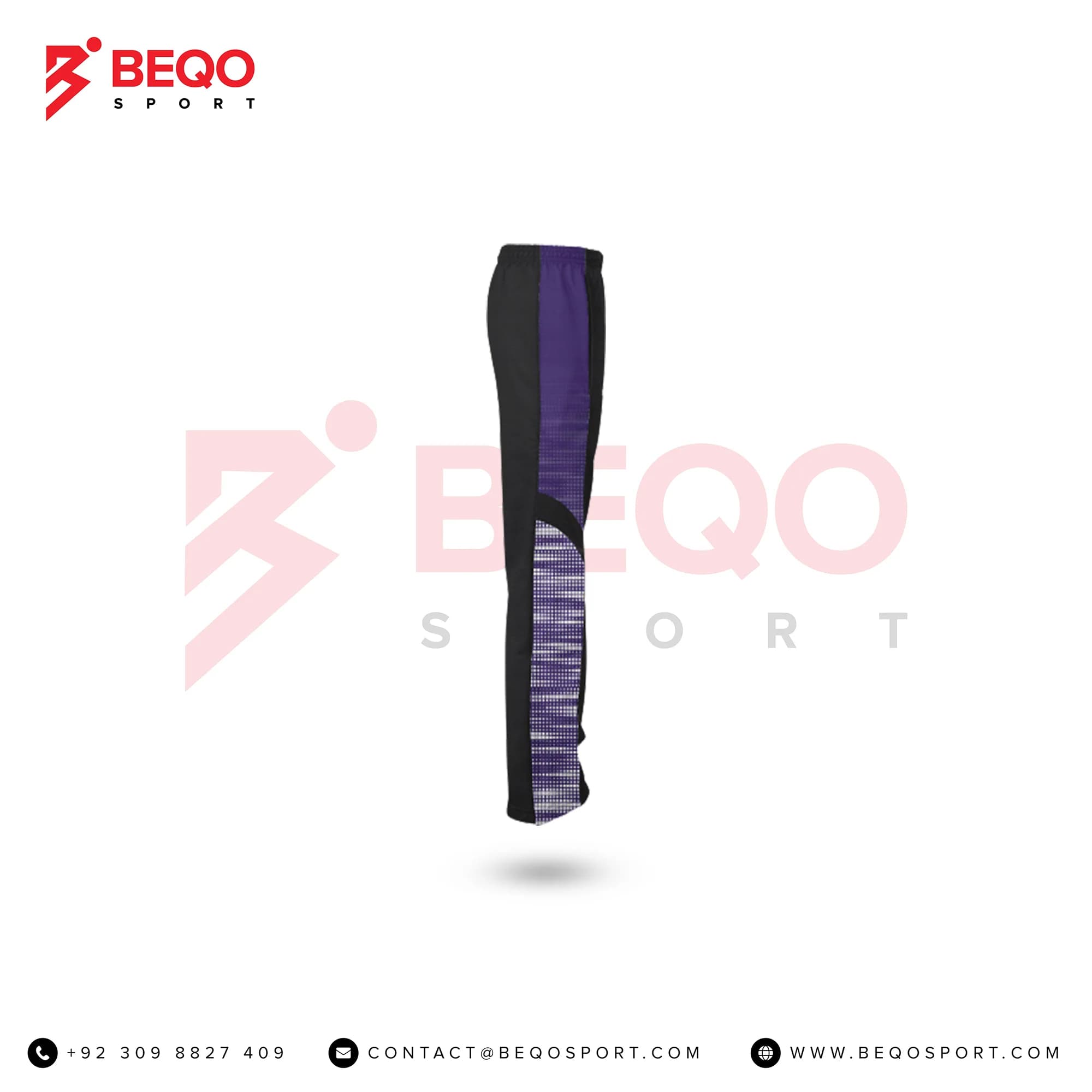 Black and Purple Ladies Verge Warm-Up Pants
