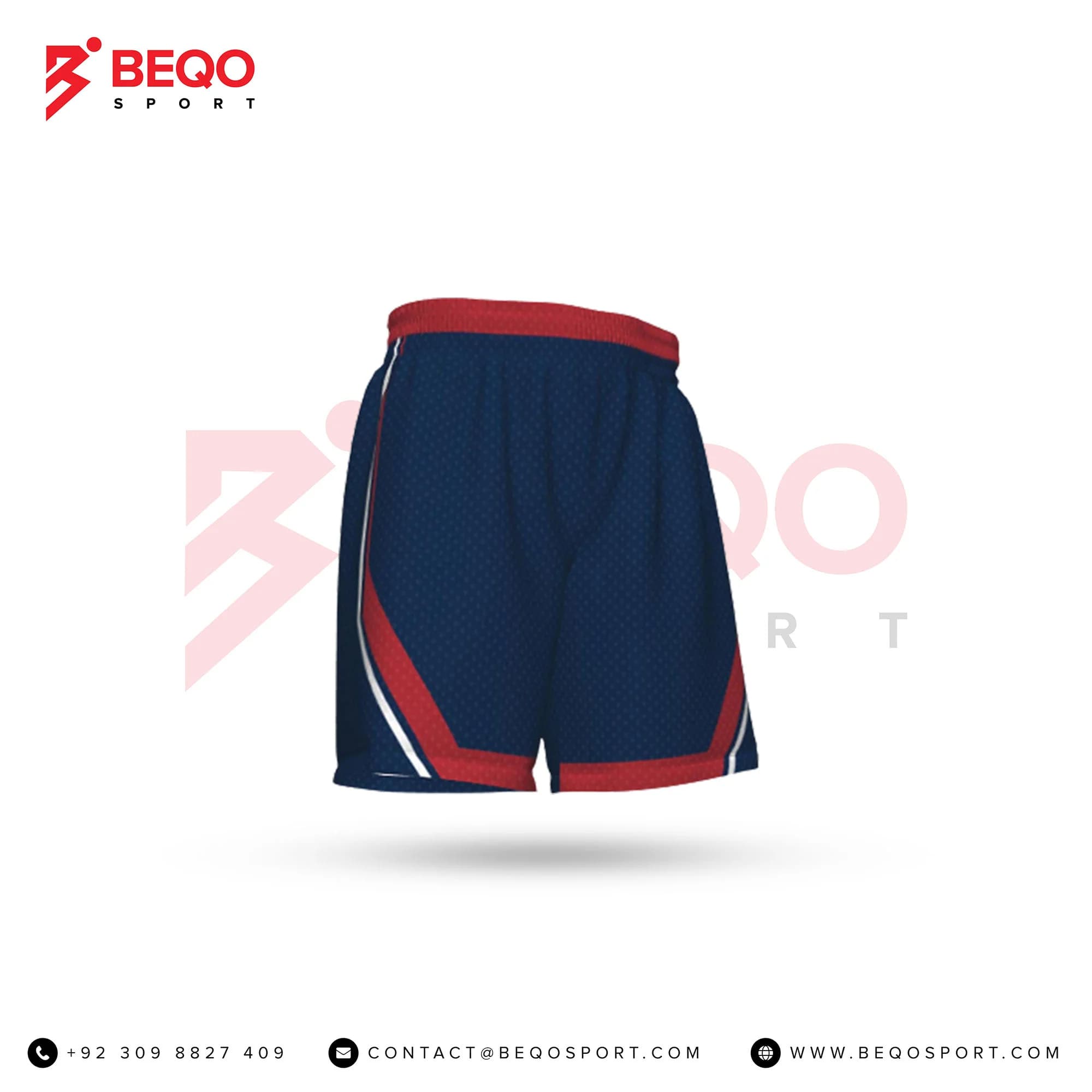 Blue and Red Reversible Basketball Shorts