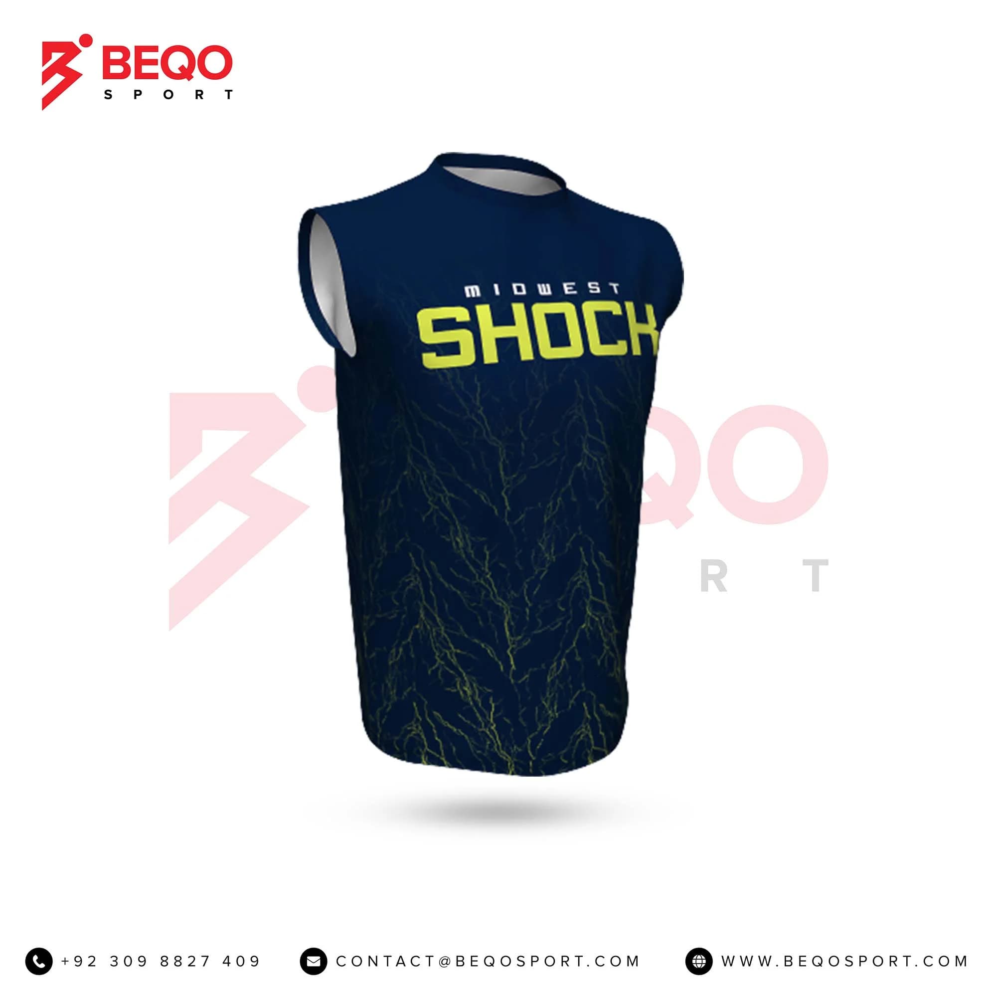 Blue and Yellow Baseball Crew Neck Jersey