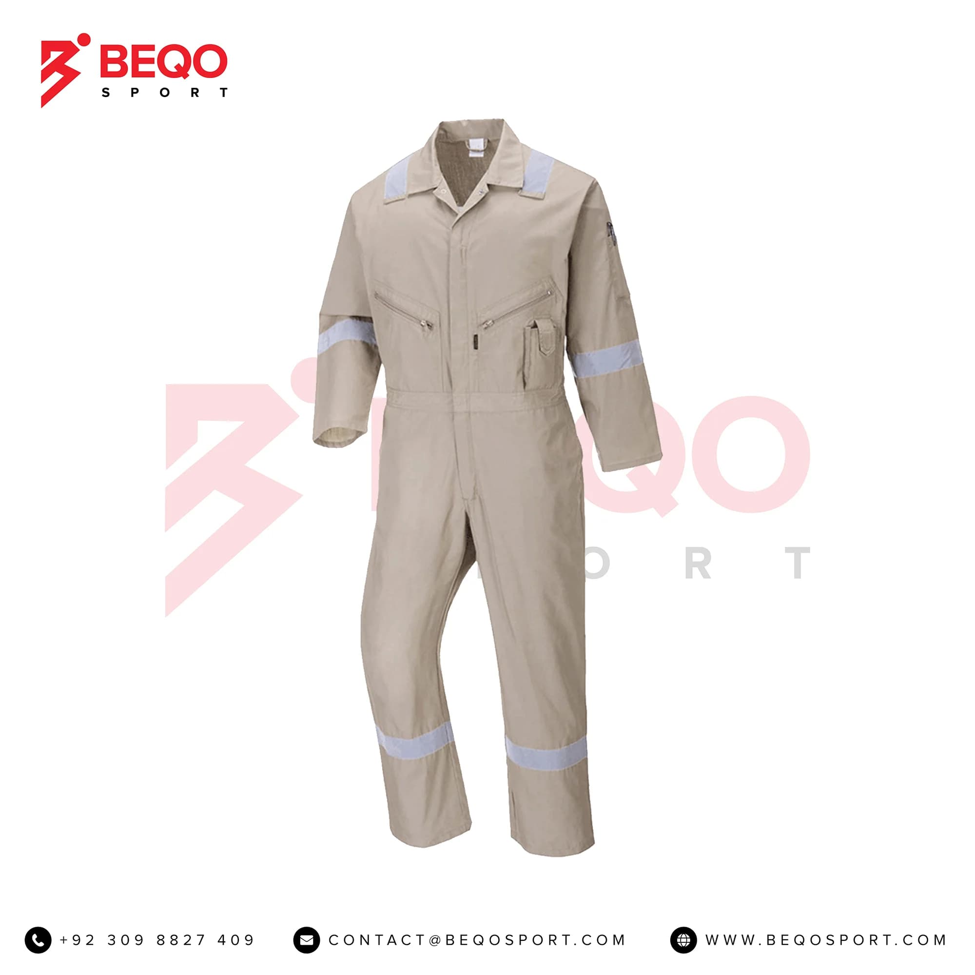 Comfy Cotton Coverall with Reflective Tape