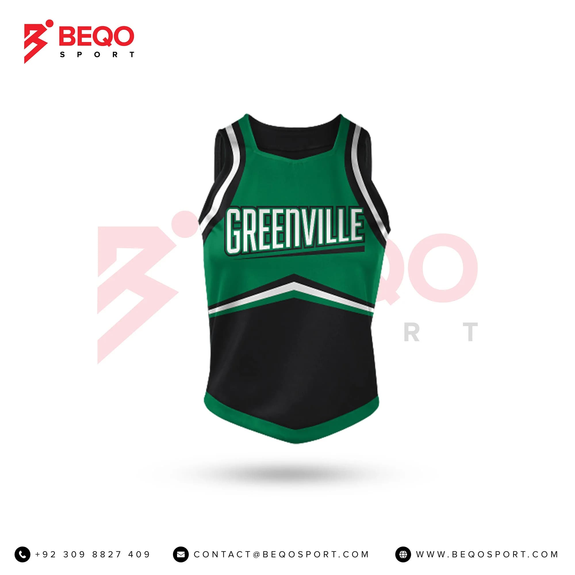 Green and Black Cheer Modified Shell