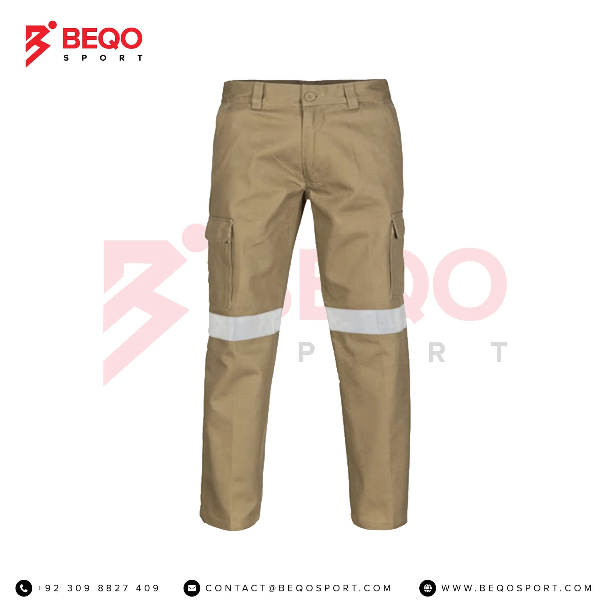 Khaaki Cargo Trouser with Knee Reflectors