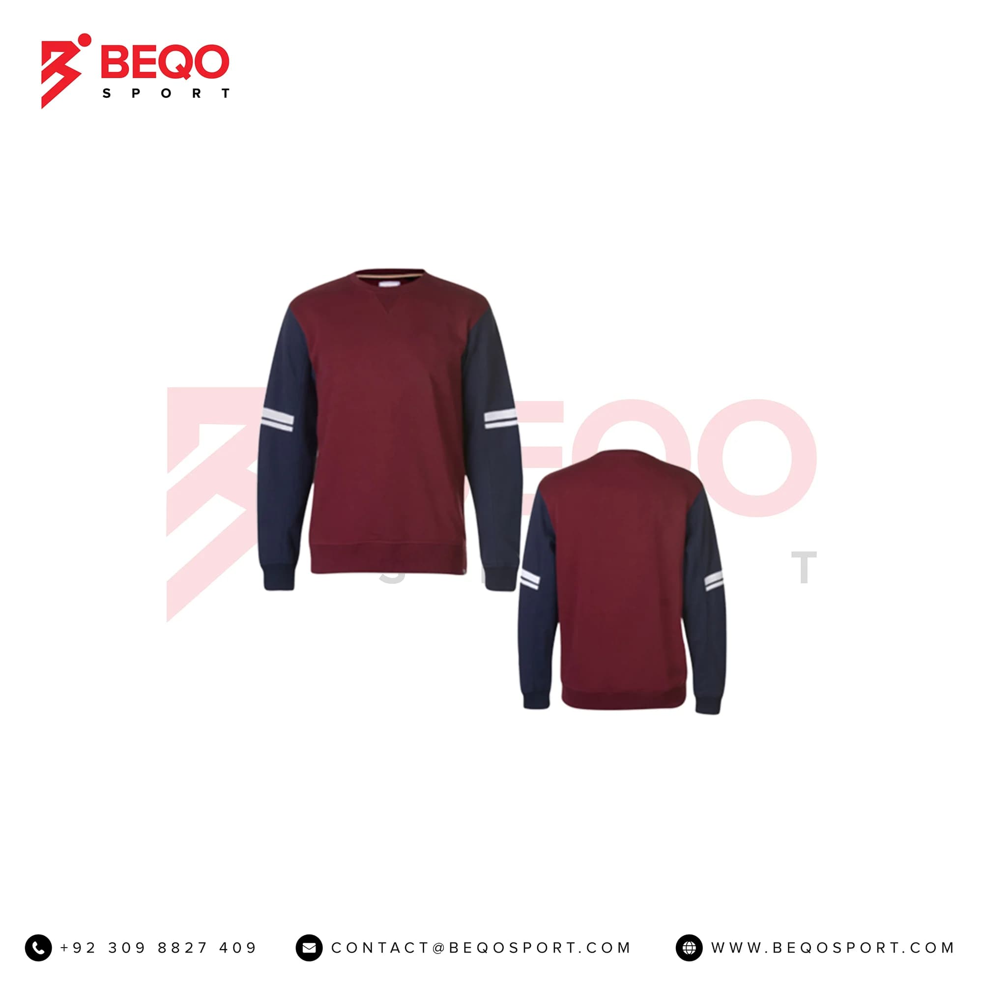 Maroon and Blue Fleece Sweatshirt