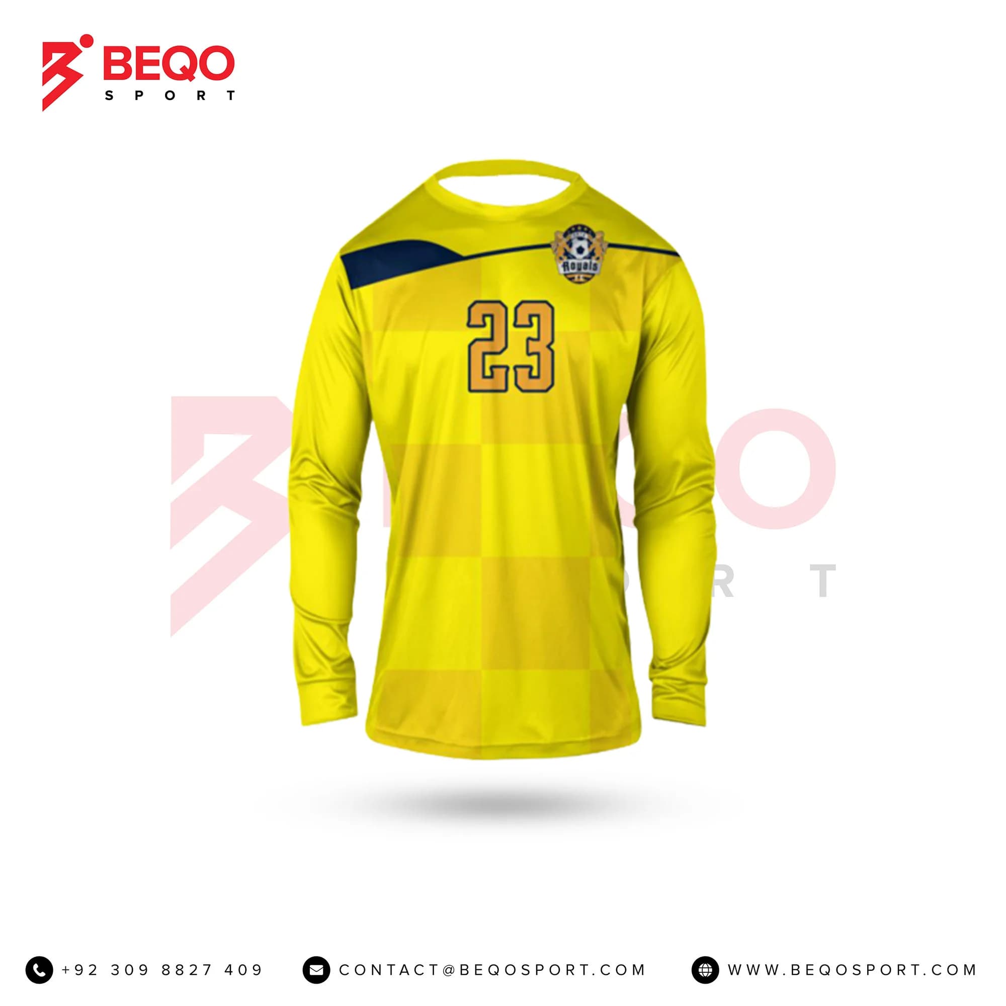Men's Yellow Sublimated Goal Keeper Jerseys