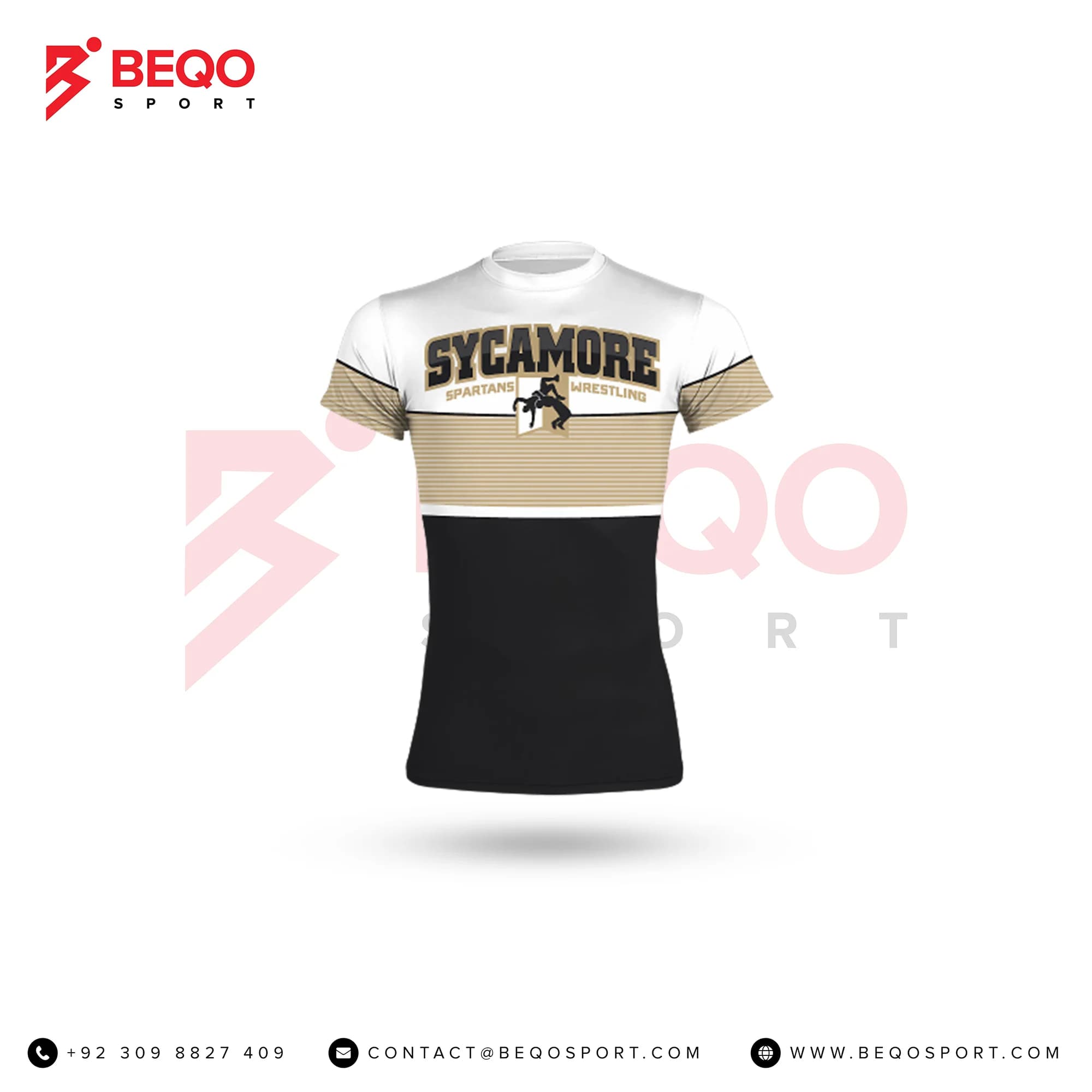Multi Color Wrestling Short Sleeve Compression Tee