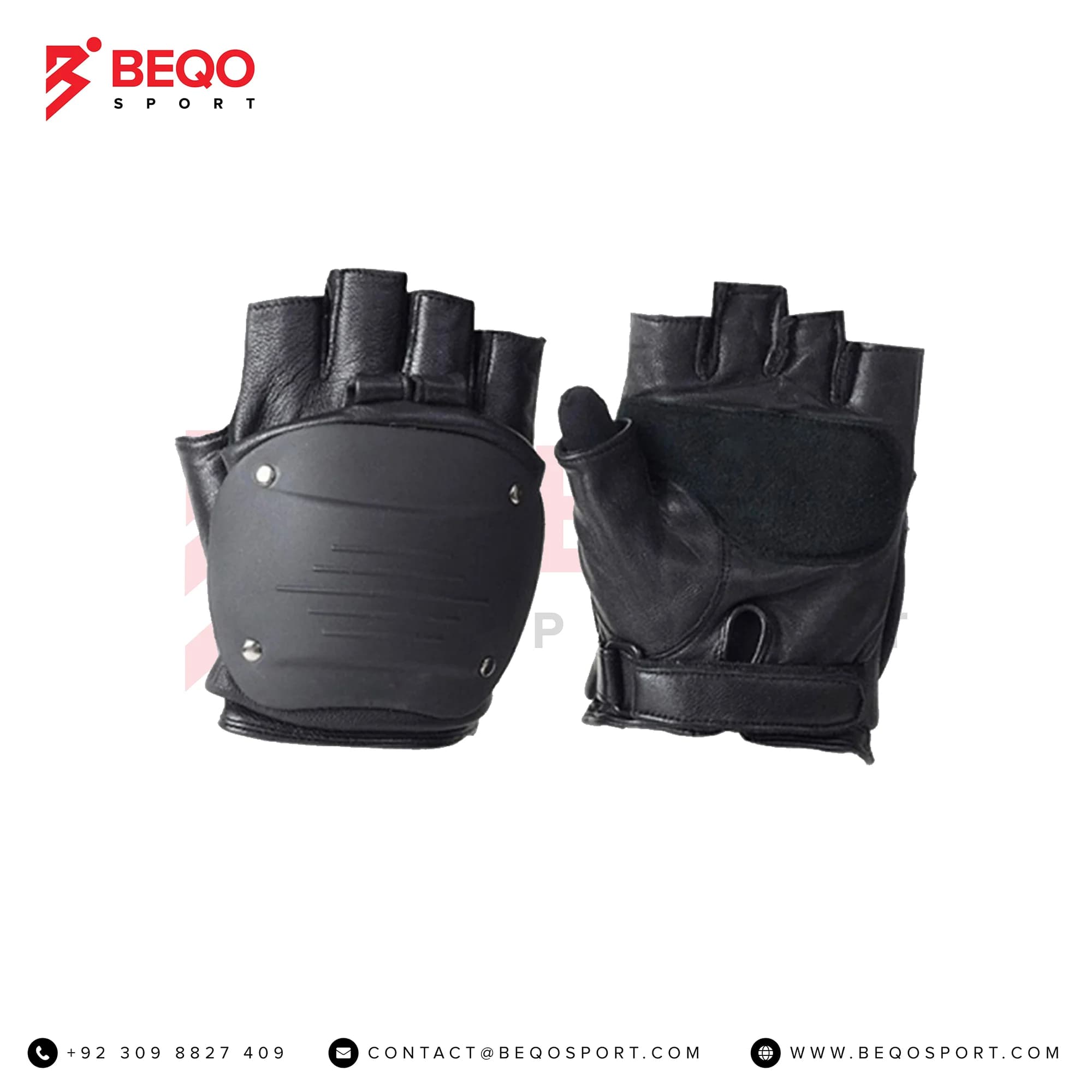 New Black Sheep Leather Fingerless Gloves