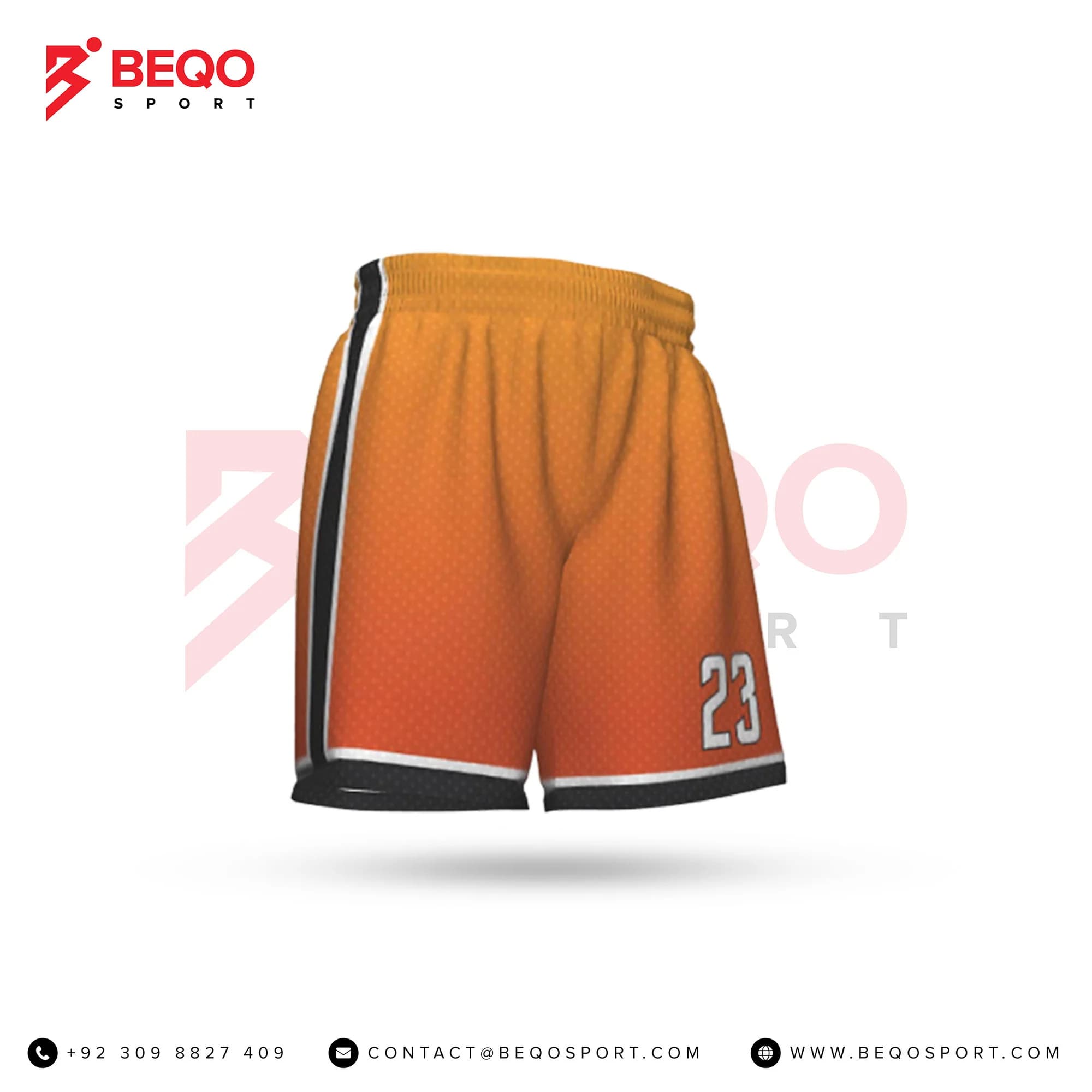 Orange and Yellow Sublimated Reversible Basketball Shorts