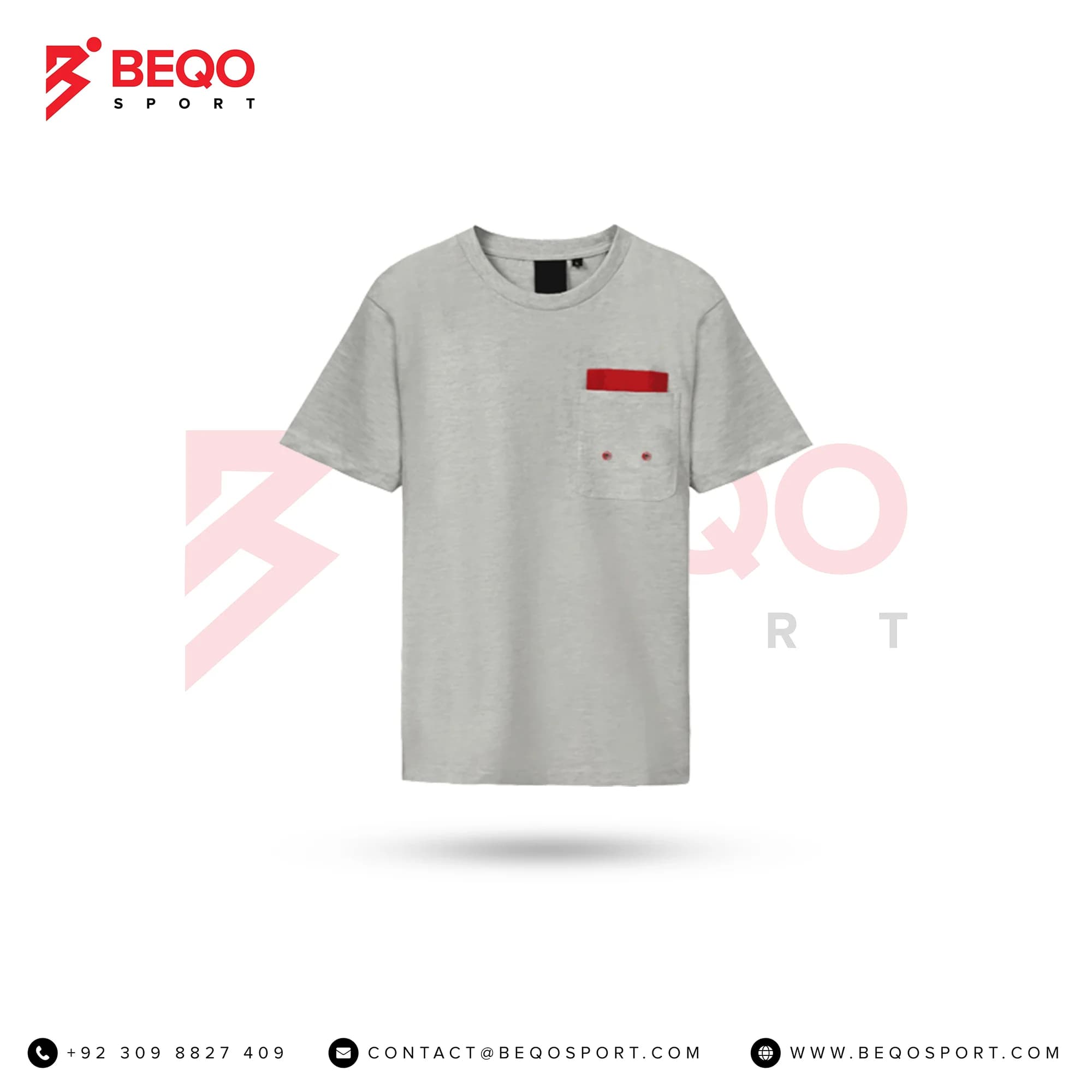 Plain T-Shirt with Front Left Chest Pocket
