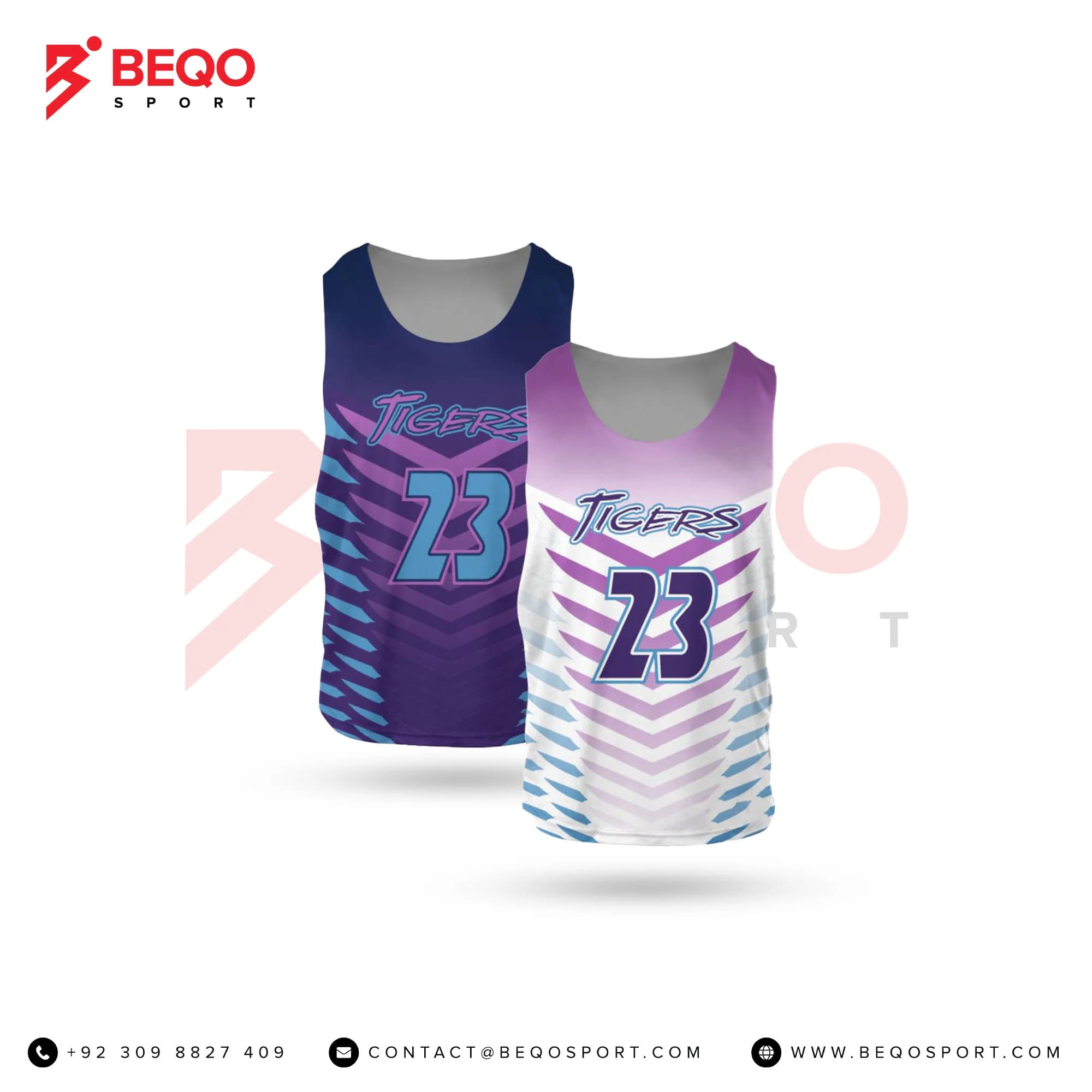 Purple And Blue Reversible lacrosse practice jersey