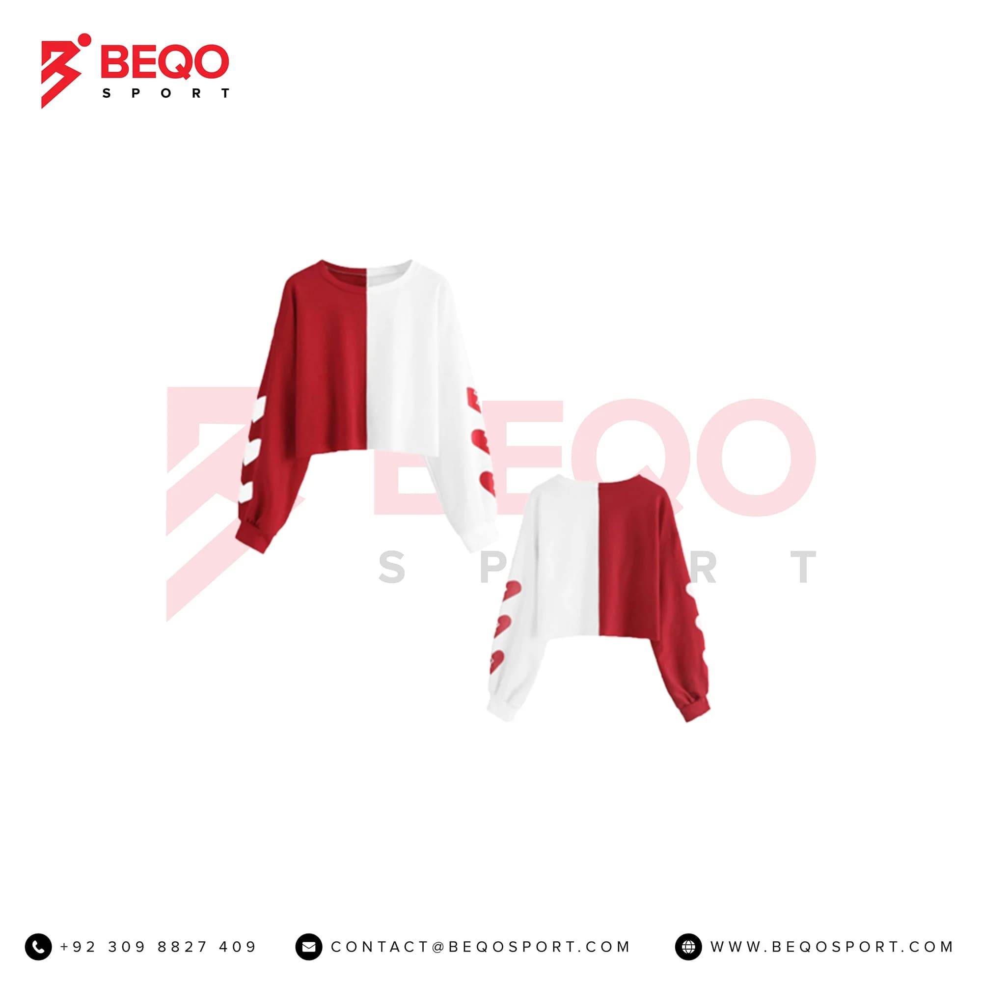 Red and White Women’s Sweatshirt