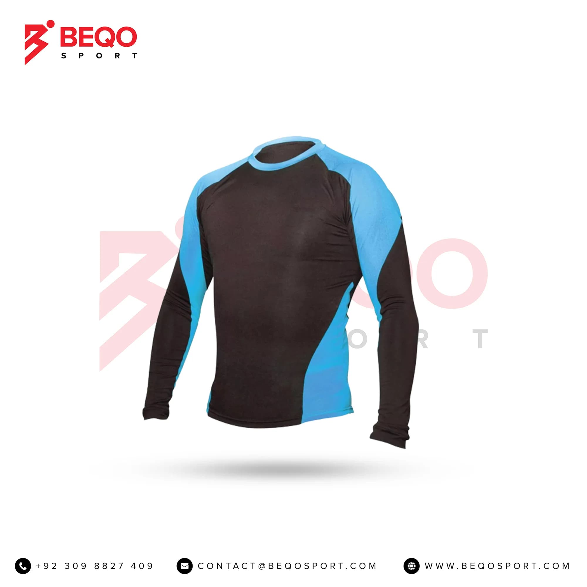 Blue and Black Full Sleeve Rashguard