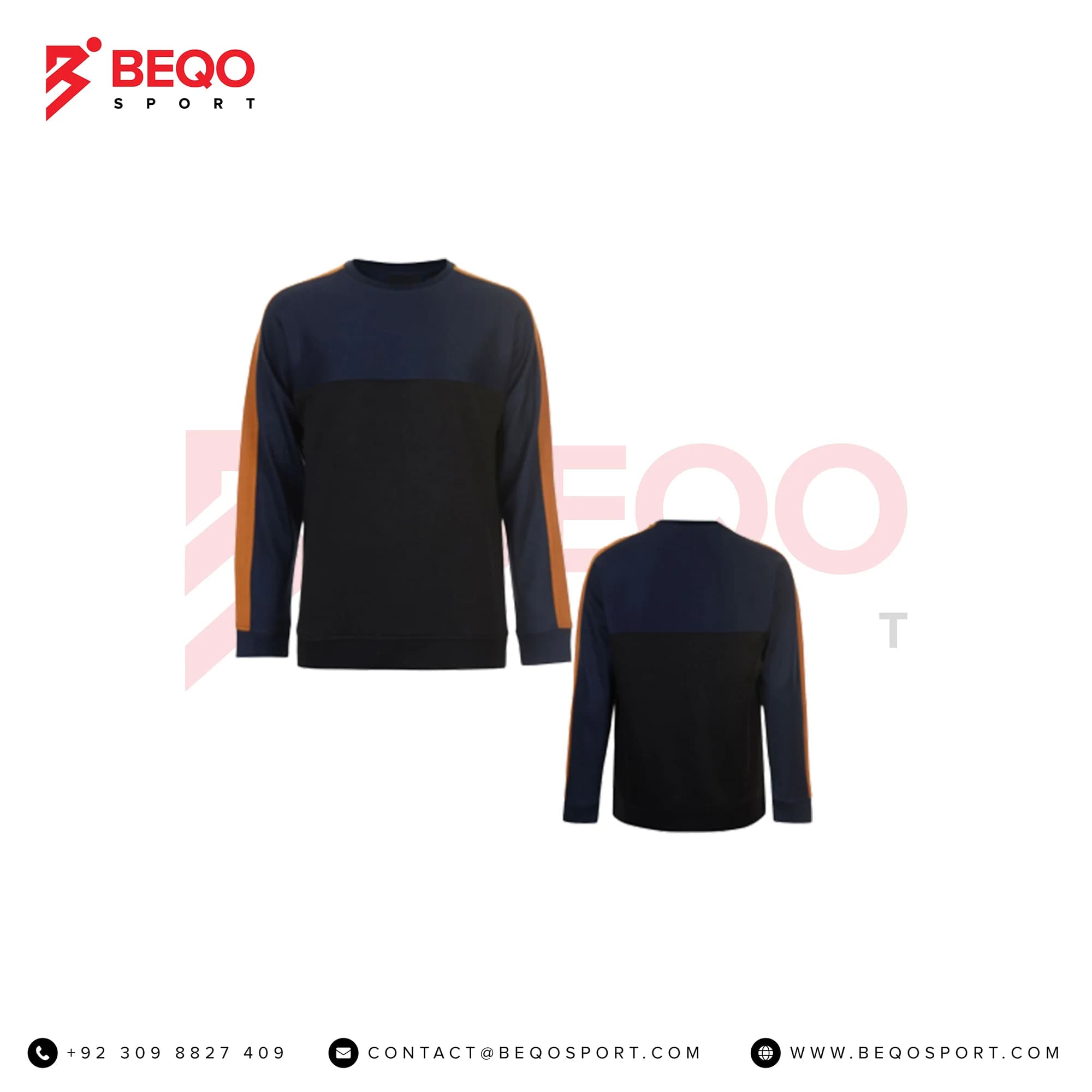 Sweatshirt with Multi-Colored Panels