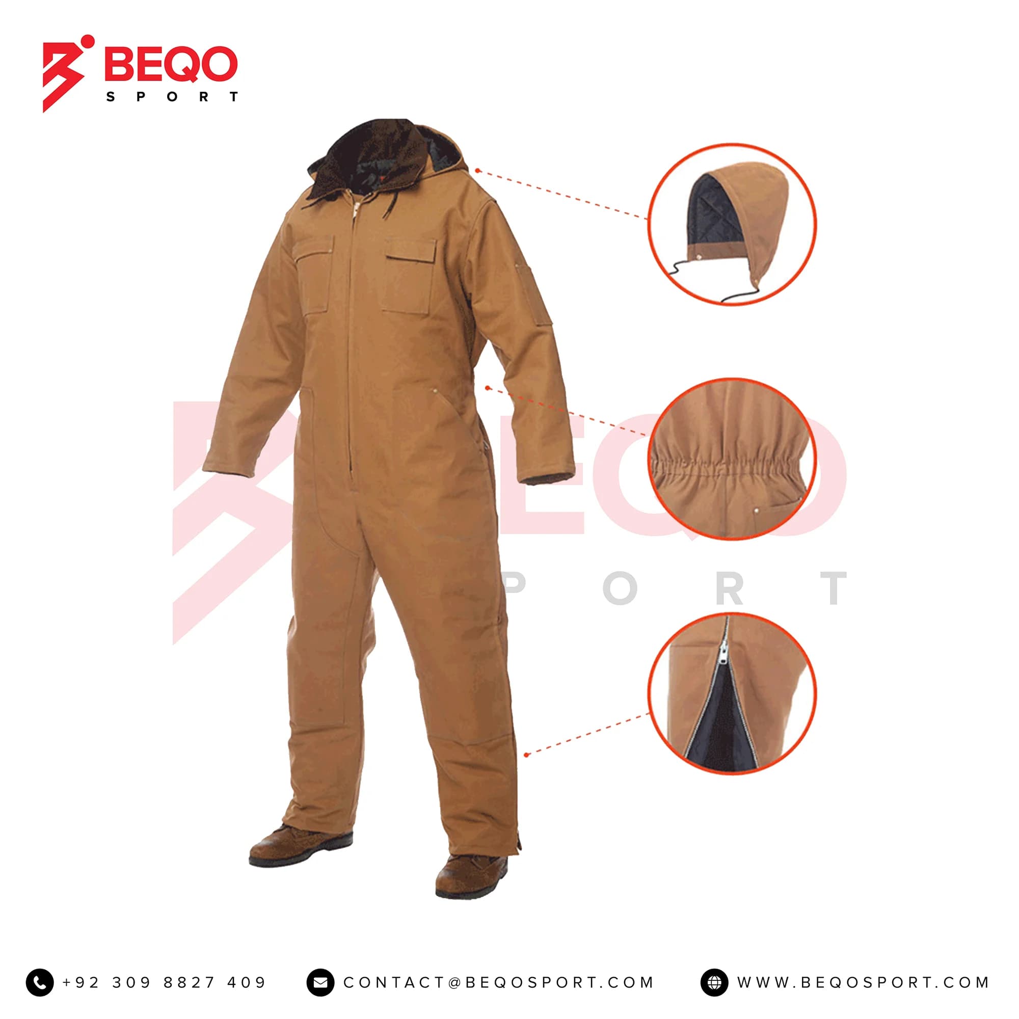 Waterproof Cotton Quilted Coverall For Extreme Weather