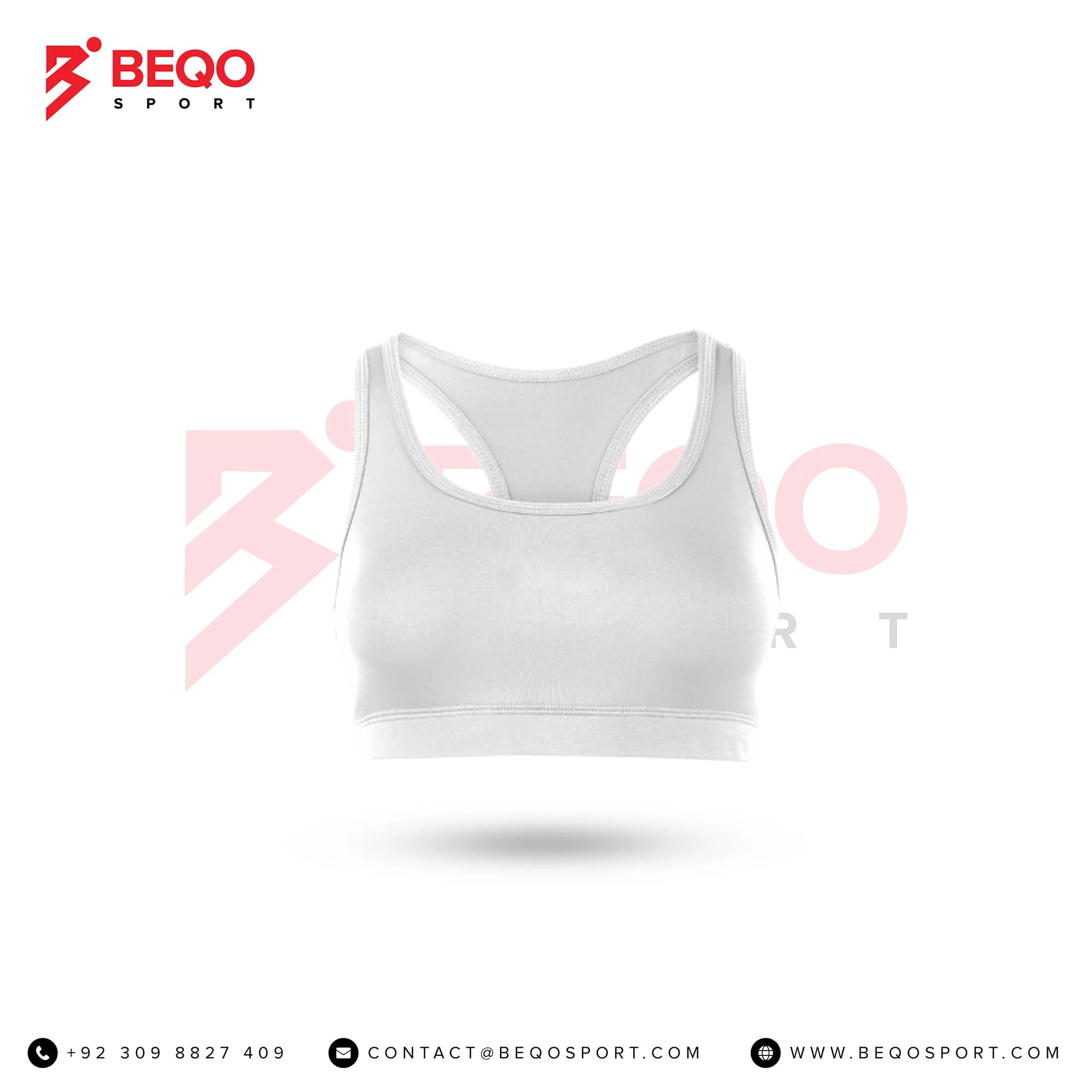 White Cheer Sports Bra