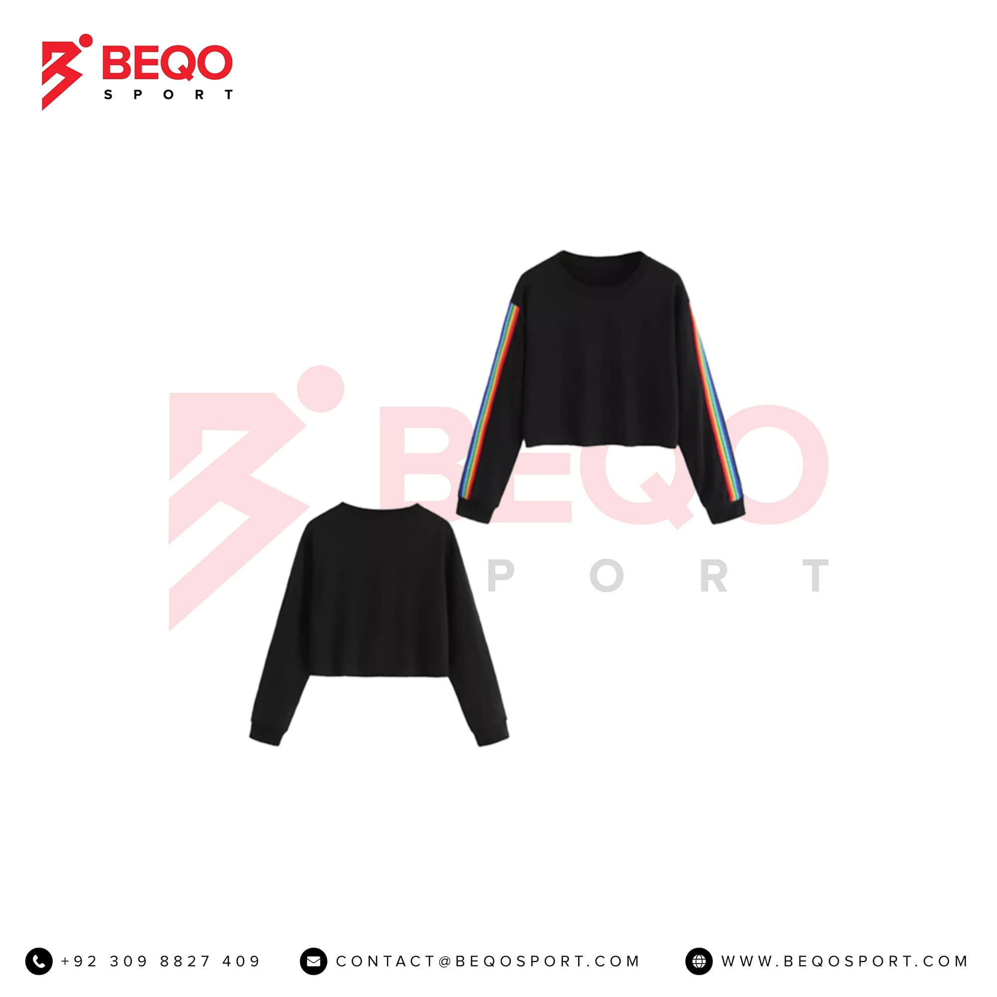 Women’s Black Crop Sweatshirt