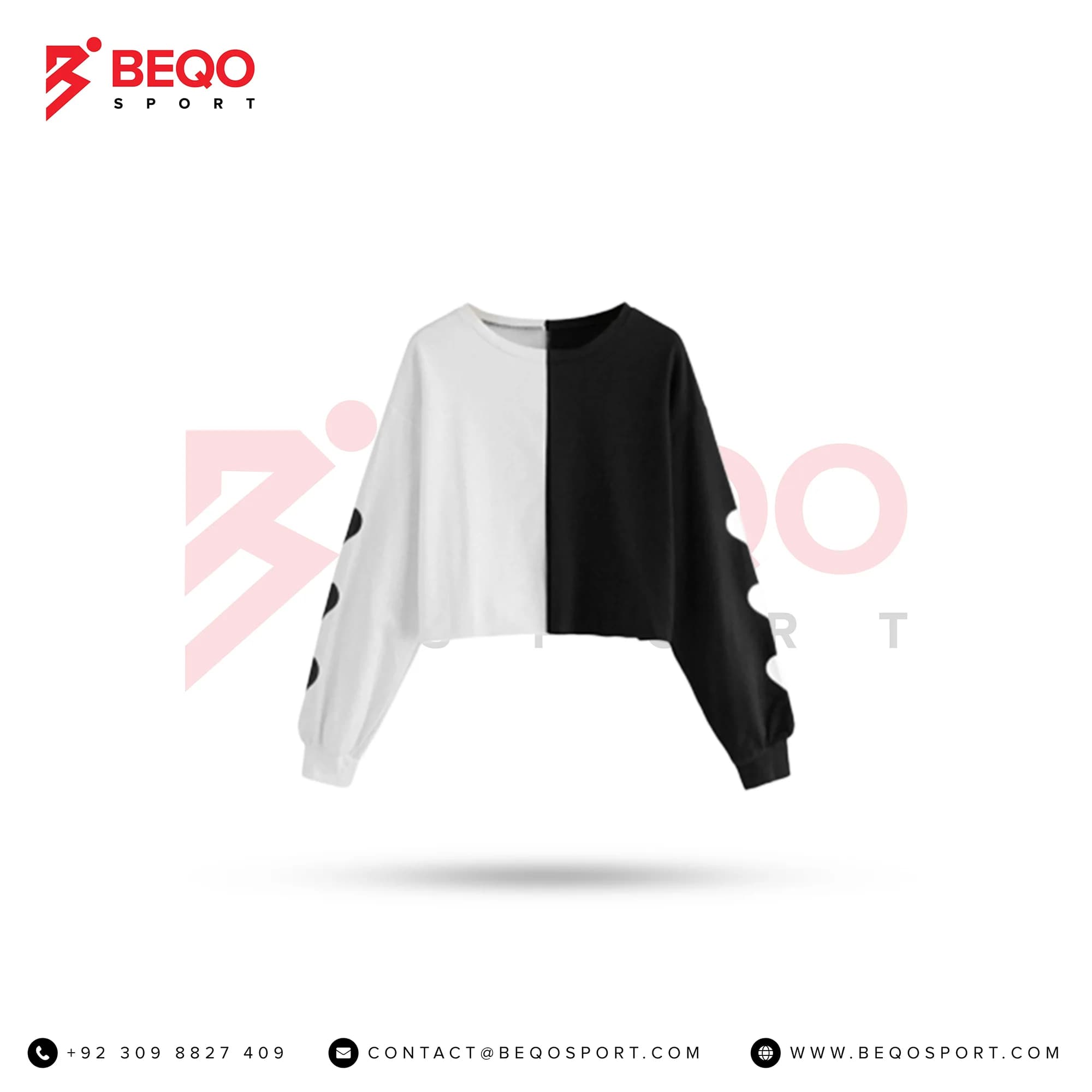 White and Black Sweatshirt